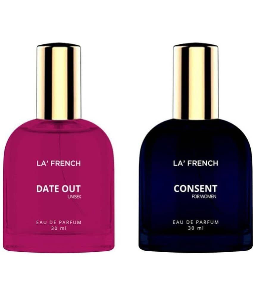 LA FRENCH Date Out & Consent Eau De Parfum (EDP) For Unisex  60ml  ( Pack of 2 )