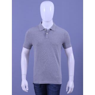 REDLINE MENS GREY MELALNGE SOLID POLO T-SHIRTS