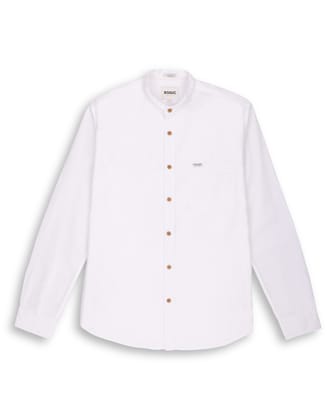 MAO COLLAR SHIRT IN WHITE-M