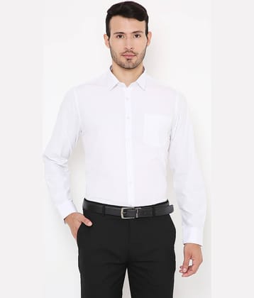 Maharaja - White Polyester Blend Slim Fit Men's Formal Shirt ( Pack of 1 )