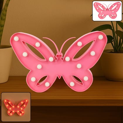 Butterfly Shape LED Decorative Night Light (1 Pc)_assorted colour