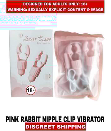 Adult Usage Toys Pink Rabbit Nipple Clip USB Vibrator For Women