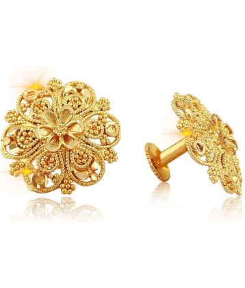 Vighnaharta Traditional South Screw Back Alloy Gold  Plated Stud Earring for Women and Girls