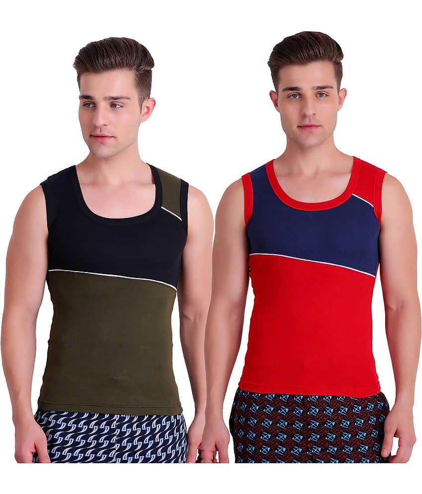 TT Pack of 2 Cotton Blend For Men ( Green )