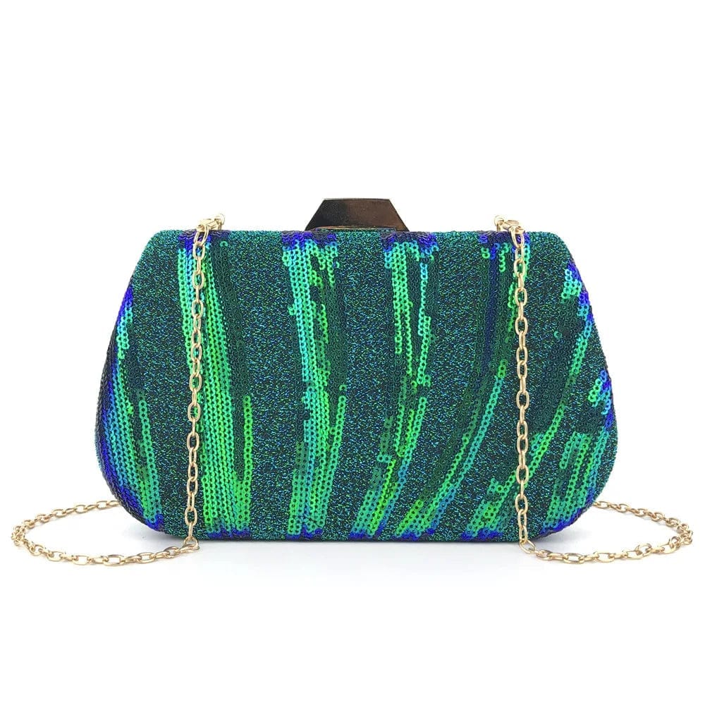 Fashion Ladies Glitter Shoulder Bag Evening Party Clutch Purse Crossbody Chain Evening Bag Handbag