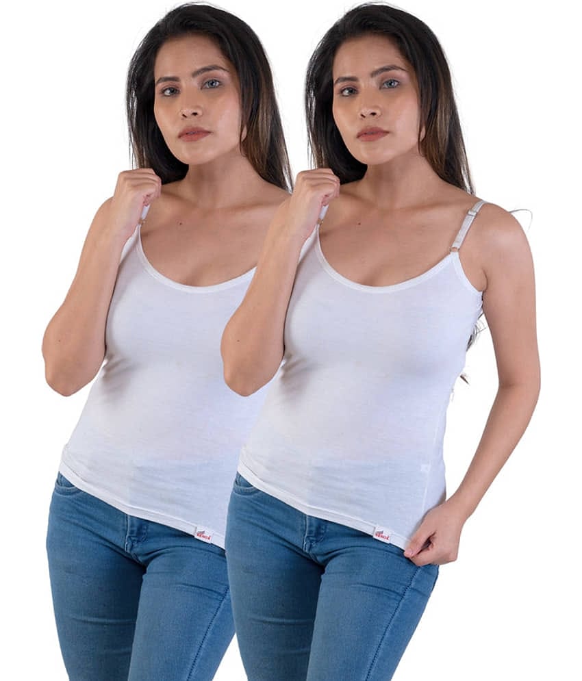 Renox Pack of 2 Cotton Slip ( White )