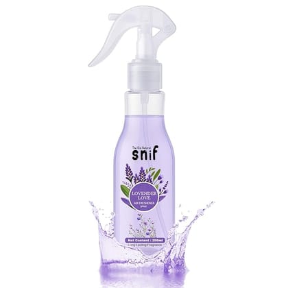 Snif Lavender Love Room Air Freshener | Long Lasting Fragrance with Essential Oils 1000+ Sprays | Room & Car Freshener (Lavender Love 200ml)