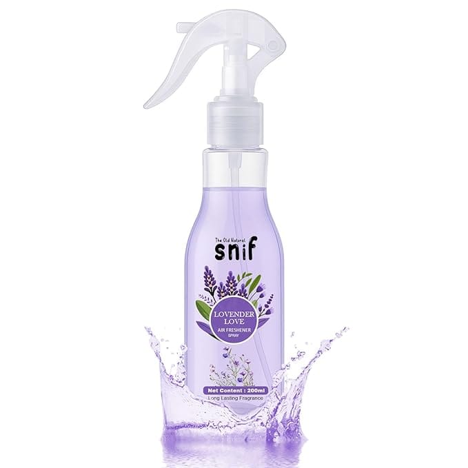 Snif Lavender Love Room Air Freshener | Long Lasting Fragrance with Essential Oils 1000+ Sprays | Room & Car Freshener (Lavender Love 200ml)