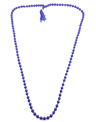 100% Energized Blue Hakik Mala Blue Agate Stone Chain Neela Hakik Mala for Shani Jaapa for Men and Women