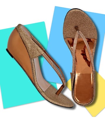 Altek Gold Women's Slip On Heels