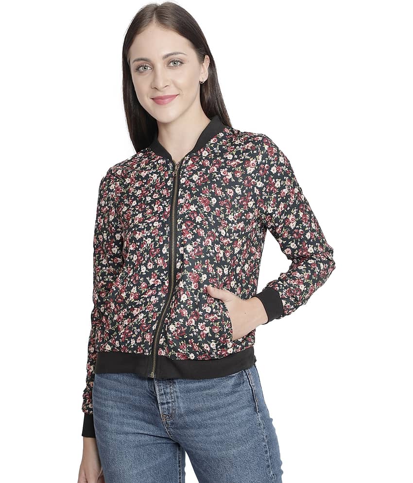 NUEVOSDAMAS - Polyester Black Bomber Jackets