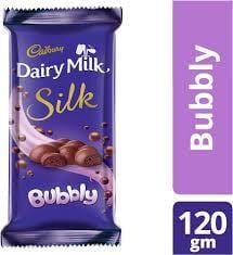 Cadbury Dairy Milk Silk Bubbly Chocolate Bar 120g