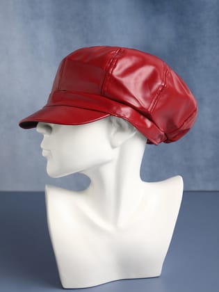 Solid Bakerboy Hat - Red-Cap