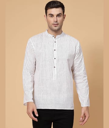 allan peter White Cotton Men's Regular Kurta ( Pack of 1 )