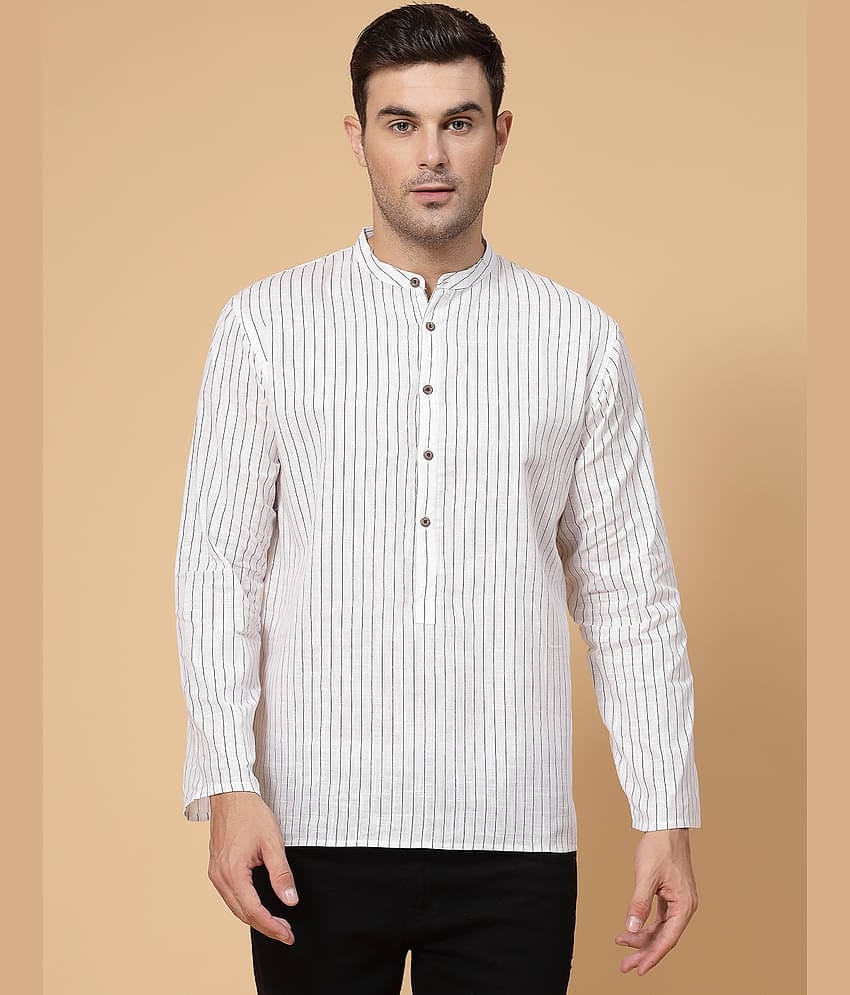 allan peter White Cotton Men's Regular Kurta ( Pack of 1 )