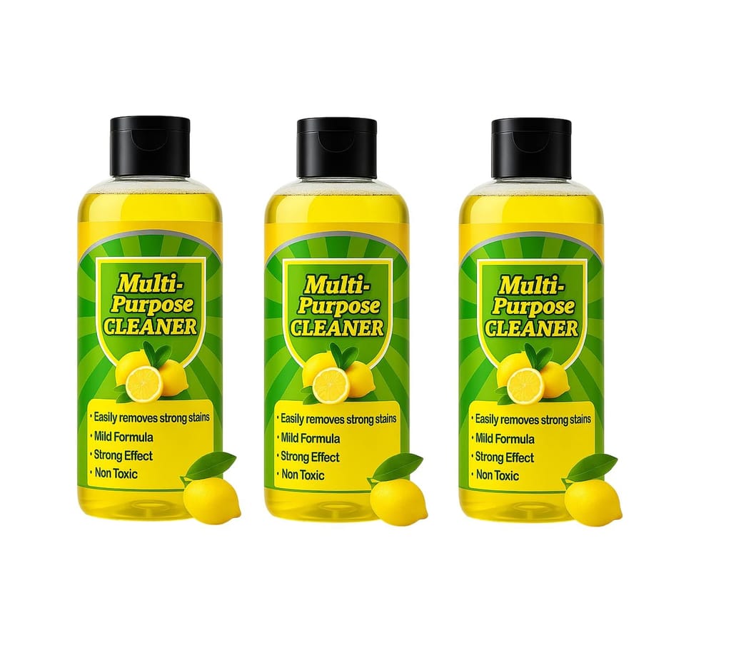 ELHAE Multi-Purpose Cleaner Lemon Fresh | Removes Tough Stains | Safe on Multiple Surfaces | Mild & Non-Toxic Formula | Kitchen, Floor, Bathroom, Glass, Tile Surface Cleaning Liquid (750 Ml)