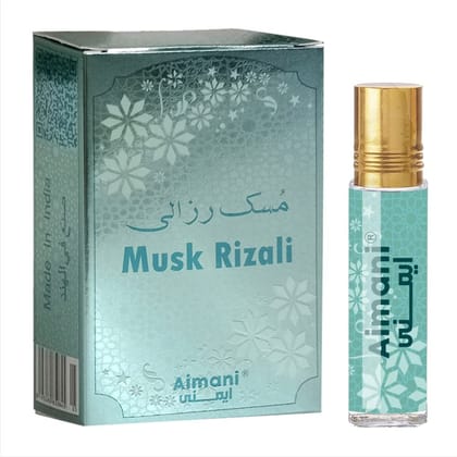Aimani Misk Rijali | Musk Rizali Luxury Attar Perfume | 100% Alcohol Free Long Lasting Liquid Roll-On Attar, 6ml for Unisex