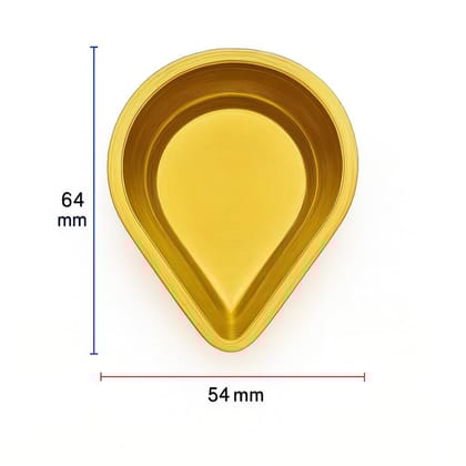 Brass Diya for Pooja (Pack of 2) � Lightweight Traditional Deepam � 64 mm Height � 54 mm Width � Golden Agal Vilakku Oil Lamps for Temple, Aarti & Diwali Decoration Brass Diya for Pooja (Pack of 2) � Lightweight Traditional Deepam � 64 mm Height � 54 mm Width � Golden Agal Vilakku Oil Lamps for Temple, Aarti & Diwali Decoration