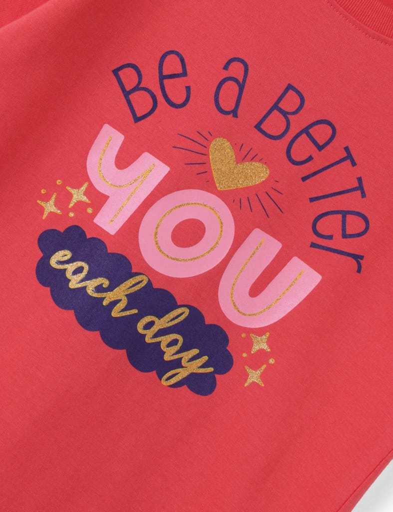 Trendy Kids Girls T-Shirt Hibiscus Red / Sparking Grape Violet, Soft Cotton, Ages 7-14 (2pcs pac Trendy Kids Girls T-Shirt Hibiscus Red / Sparking Grape Violet, Soft Cotton, Ages 7-14 (2pcs pac