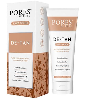 PORES Be Pure - Anti Tan Facial Scrub For Men & Women ( Pack of 1 )