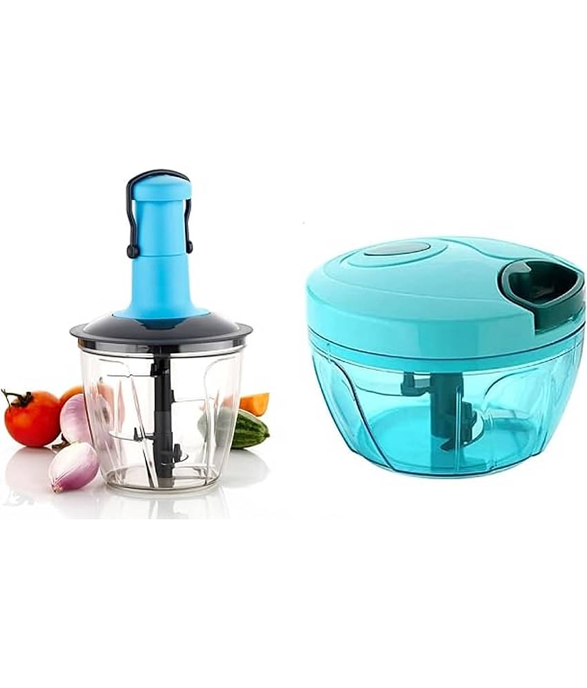DarkShri Chopper Combo Multicolor Plastic Mannual Chopper 1000 ml ( Pack of 2 )
