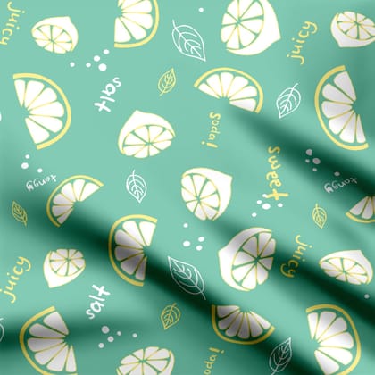 Lemon slice Tropical Fruit-Cotton