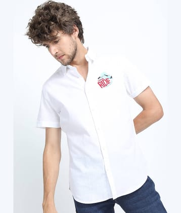 Ketch 100% Cotton Regular Fit Printed Half Sleeves Men's Casual Shirt - Blue ( Pack of 1 )