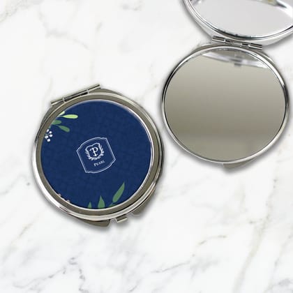 Royal Bloom Compact Mirror-Navy