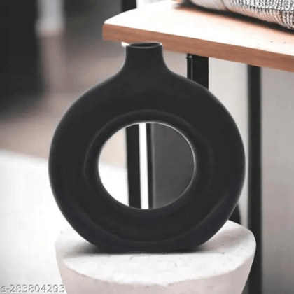 Black Color Ring Flower Pot