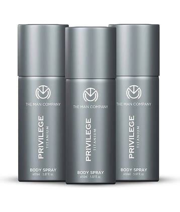 The Man Company Privilege Titanium Deo Combo Deodorant Spray for Men 150 ml ( Pack of 3 )
