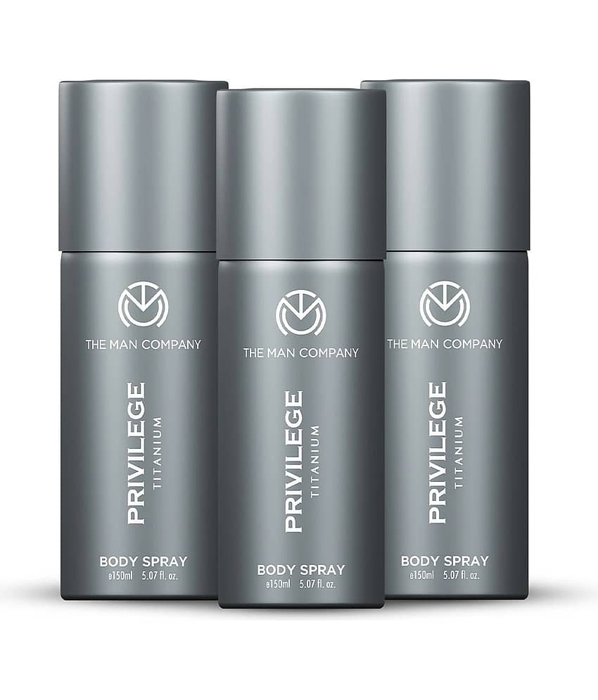 The Man Company Privilege Titanium Deo Combo Deodorant Spray for Men 150 ml ( Pack of 3 )