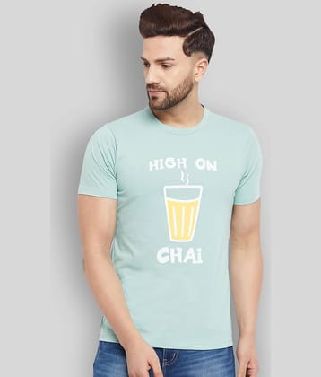 The Million Club Pack of 1 Cotton Blend Regular Fit Men's T-Shirt ( Light Blue )