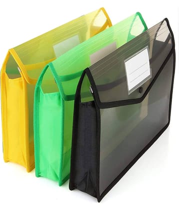 Sb Grand Multicolor Button Folder ( Pack of 5 )