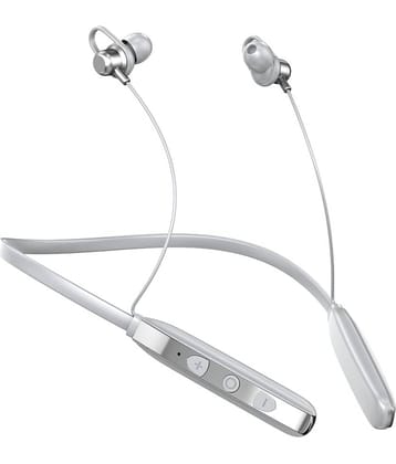 TecSox Verve Bluetooth Neckband | 30H Playtime | Deep Bass | White