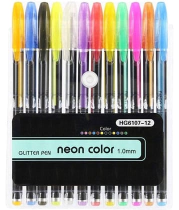 SHB Neon Color pen Set Of 12 For Sketching, Drawing, Painting, Gifting To Kids