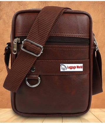 Luggage world 10 Ltrs Brown Sling Bag for Unisex