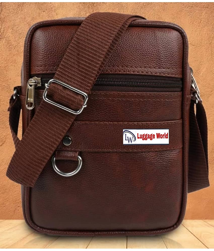 Luggage world 10 Ltrs Brown Sling Bag for Unisex