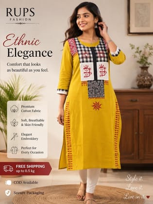 Cotton Boutique Kurti-3/4 Sleeve-44