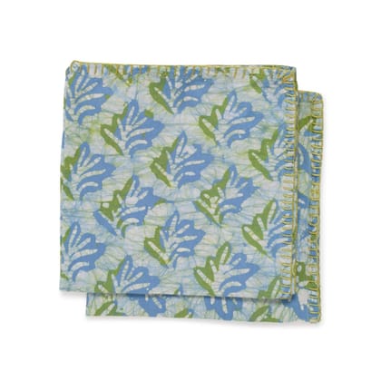 Eyaas Batik Hand-Printed Cotton Dinner Napkins  Set of 2 (18 x 18 Inches Each)