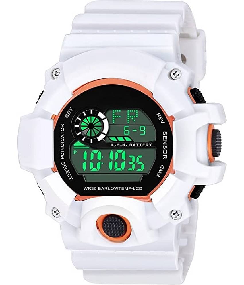 Hala - White Silicon Digital Men's Watch