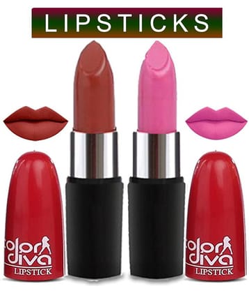 Color Diva Lipstick Parsian Pink, Brown Pack of 2 5 g