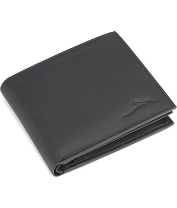 Panther Black/Grey Leather,100% Leather Men's Coin Pouch,RFID Wallet ( Pack of 1 )