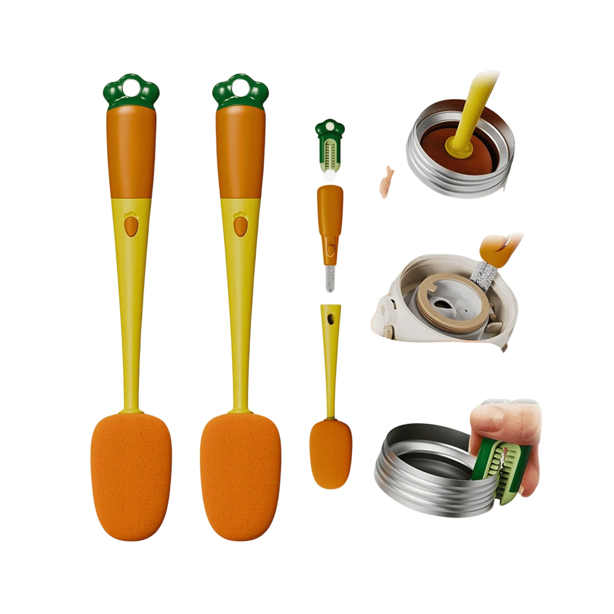 Bottle Brush 3-in-1 Multifunctional Cup Brush  (Long)