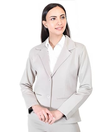 PLUS PARADISE - Cotton Blend Grey Blazers