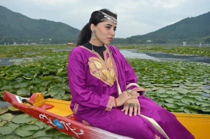 Purple Pashmina Winter Wrap (Pheran)Pant and Odhani