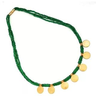 Sparkling Women's Gold Plated Beaded Necklace/Patdi For Women  GirlsWomen's Necklace Jewellery