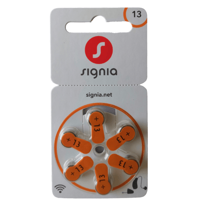 Signia Siemens Size 13 Hearing Aid Battery (6 Batteries pack)