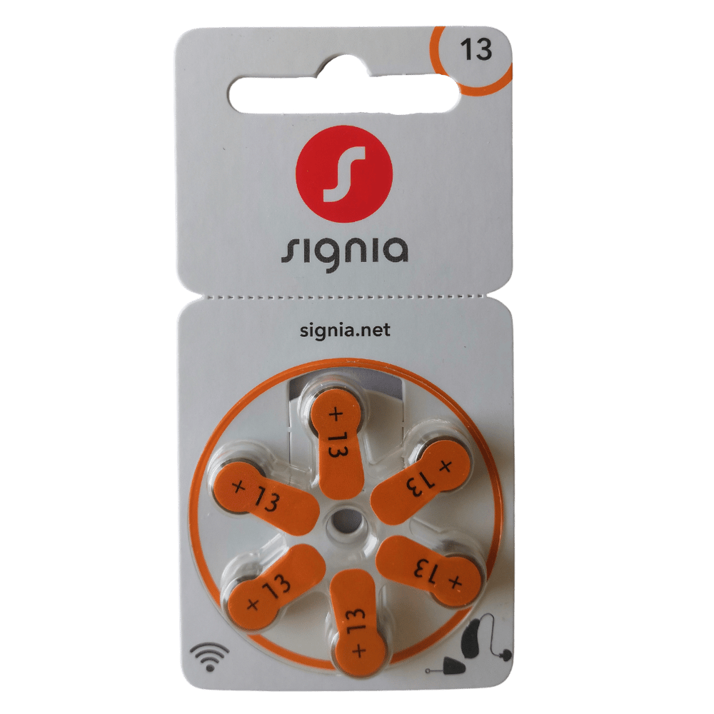 Signia Siemens Size 13 Hearing Aid Battery (6 Batteries pack)