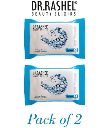 DR.RASHEL Ice Fresh Wet Wipes | Cleanses & Hydrates (25 Wipes Each) | Pack of 2