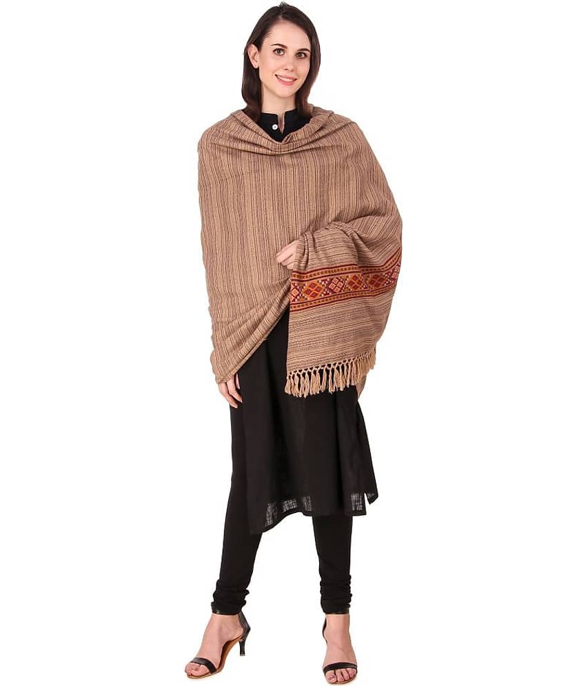 Bravezi Beige Woven Shawl